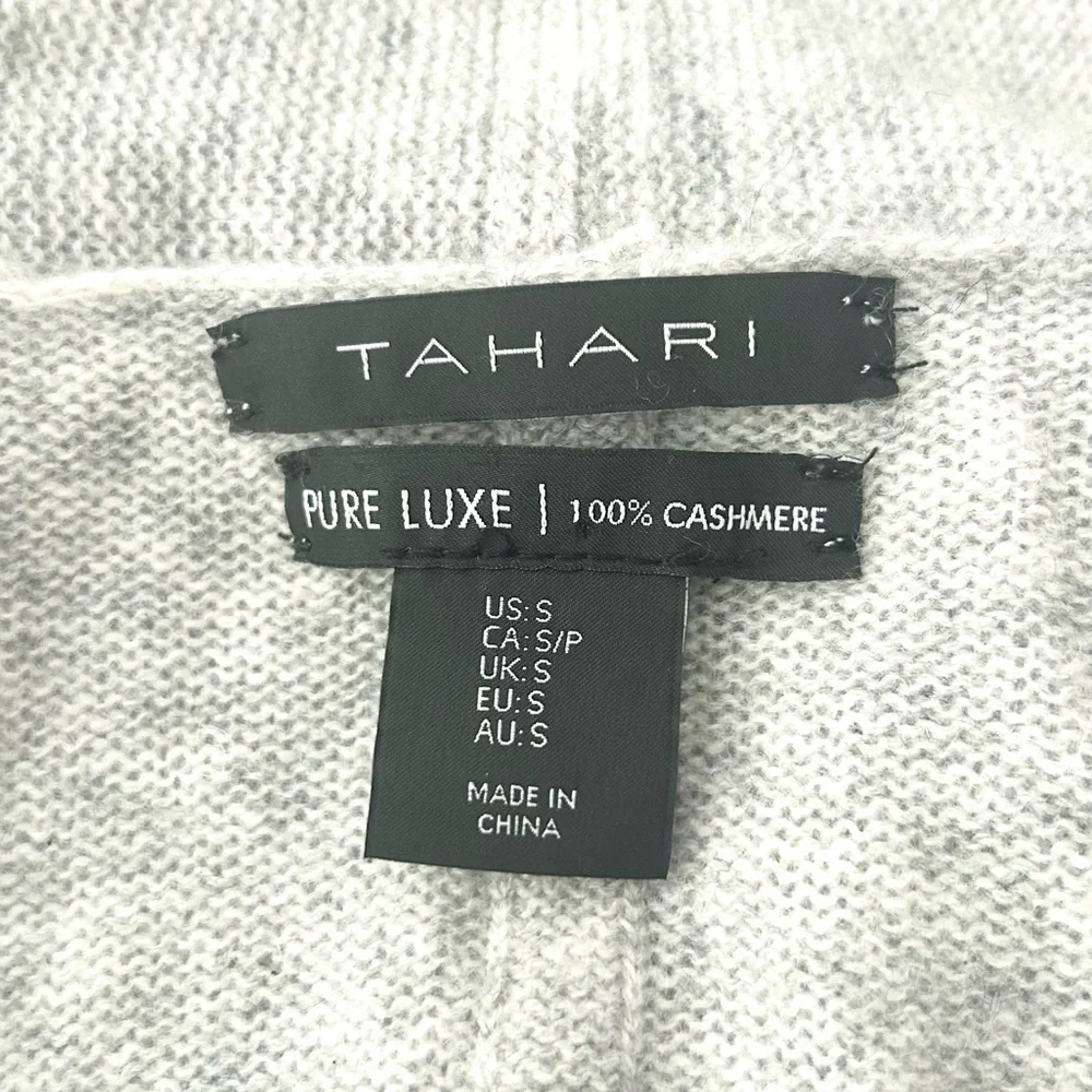 Tahari EUC 100% Cashmere Open Front Women's Shawl Cardigan Sweater  quite luxury